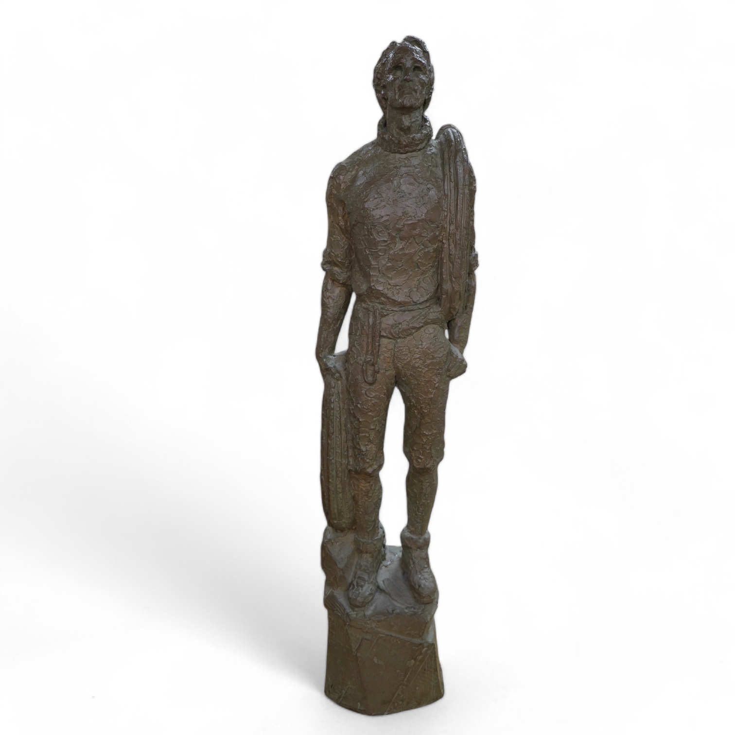 Ophelia Gordon Bell, ‘’Challenge’’, a composition sculpture of a mountaineer, signed, 75cm high. Condition - good